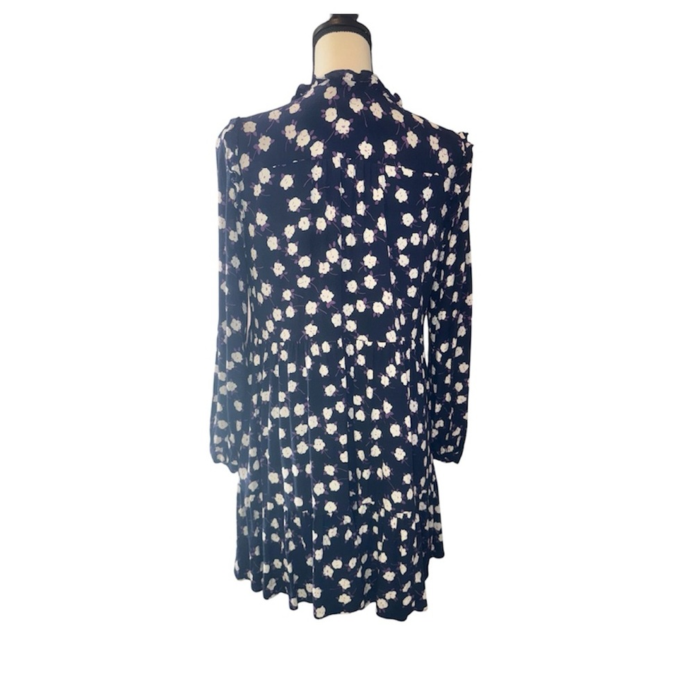 J. CREW Tiered hi neck Peony FLORAL dress women’s size medium - Picture 10 of 17